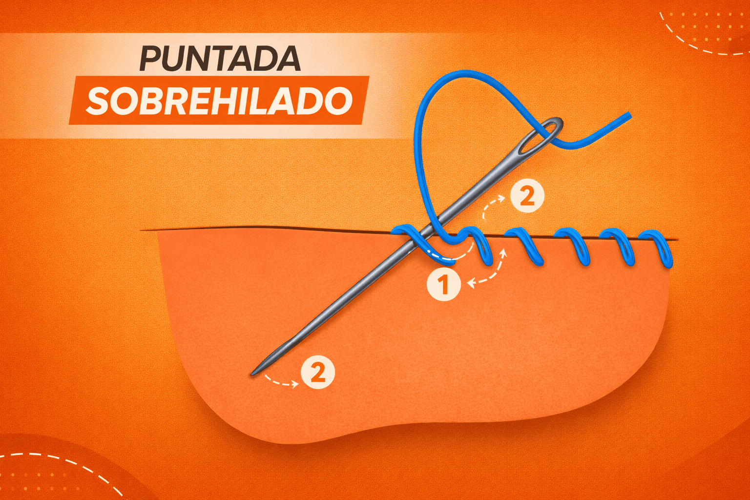 2-Puntada Sobrehilado